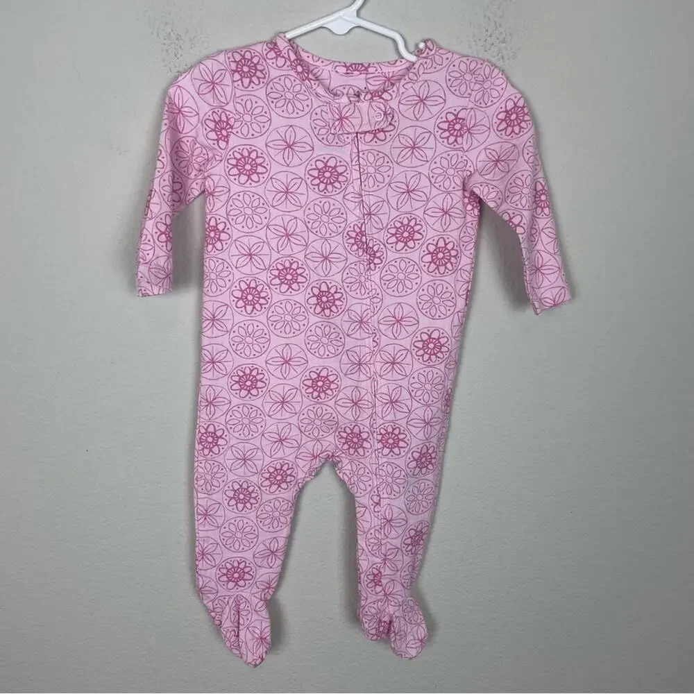 Aden + Anais Pink Floral One Piece Sleeper 3 to 6 Months